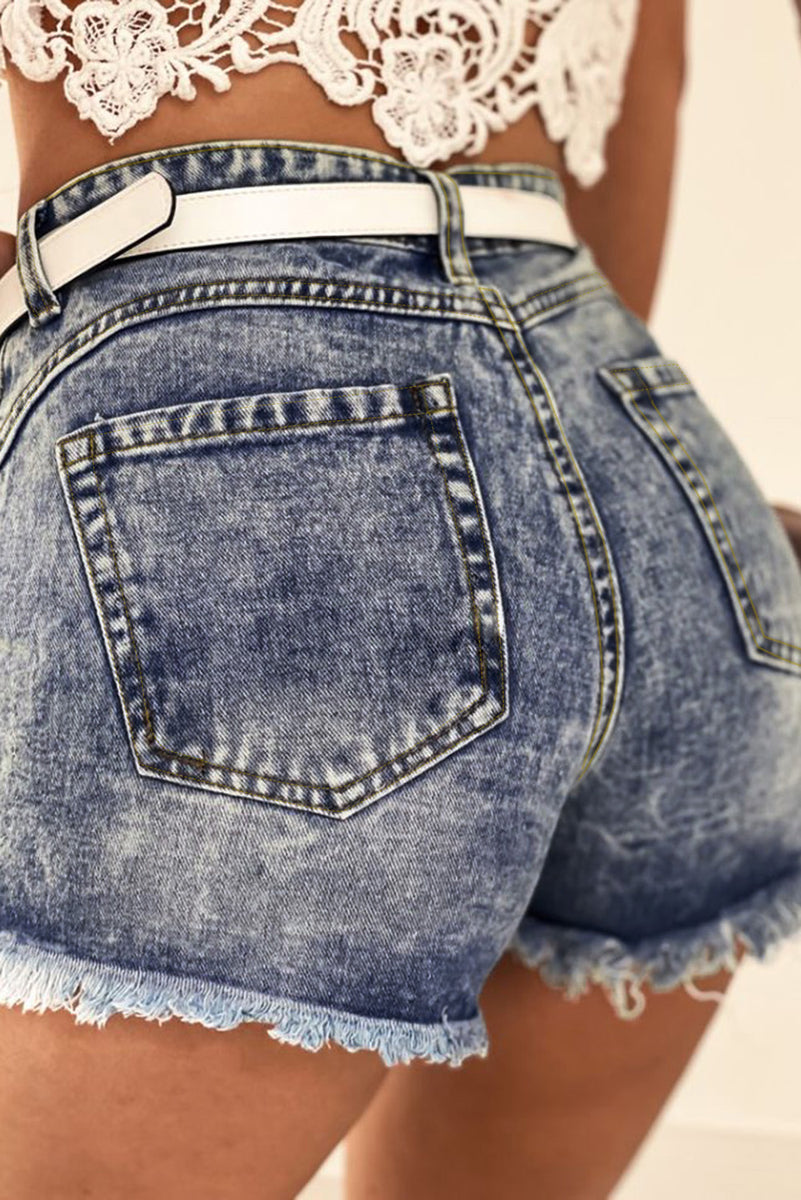 Milk + Honey La Coyote Rhinestone Denim Shorts L