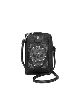 West Sugar Skull Collection Cell Phone Wallet
