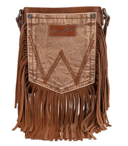 Wrangler West, this partial genuine leather crossbody