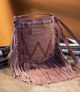 Wrangler West, this partial genuine leather crossbody