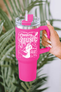 Pink Country Music  Insulated Cup Rose Country Music 304 Stainless Double Insulated Cup 40oz