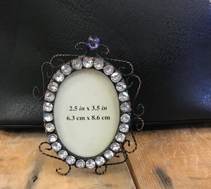 Oval Picture Frame With Rhinestones