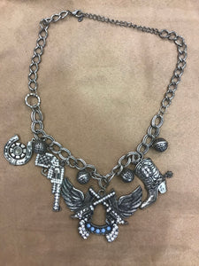 Blingy Western Necklace with Charms