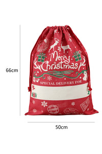Red Christmas Drawstring Large Gift Bag 50*66cm