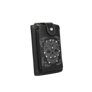 West Sugar Skull Collection Cell Phone Wallet