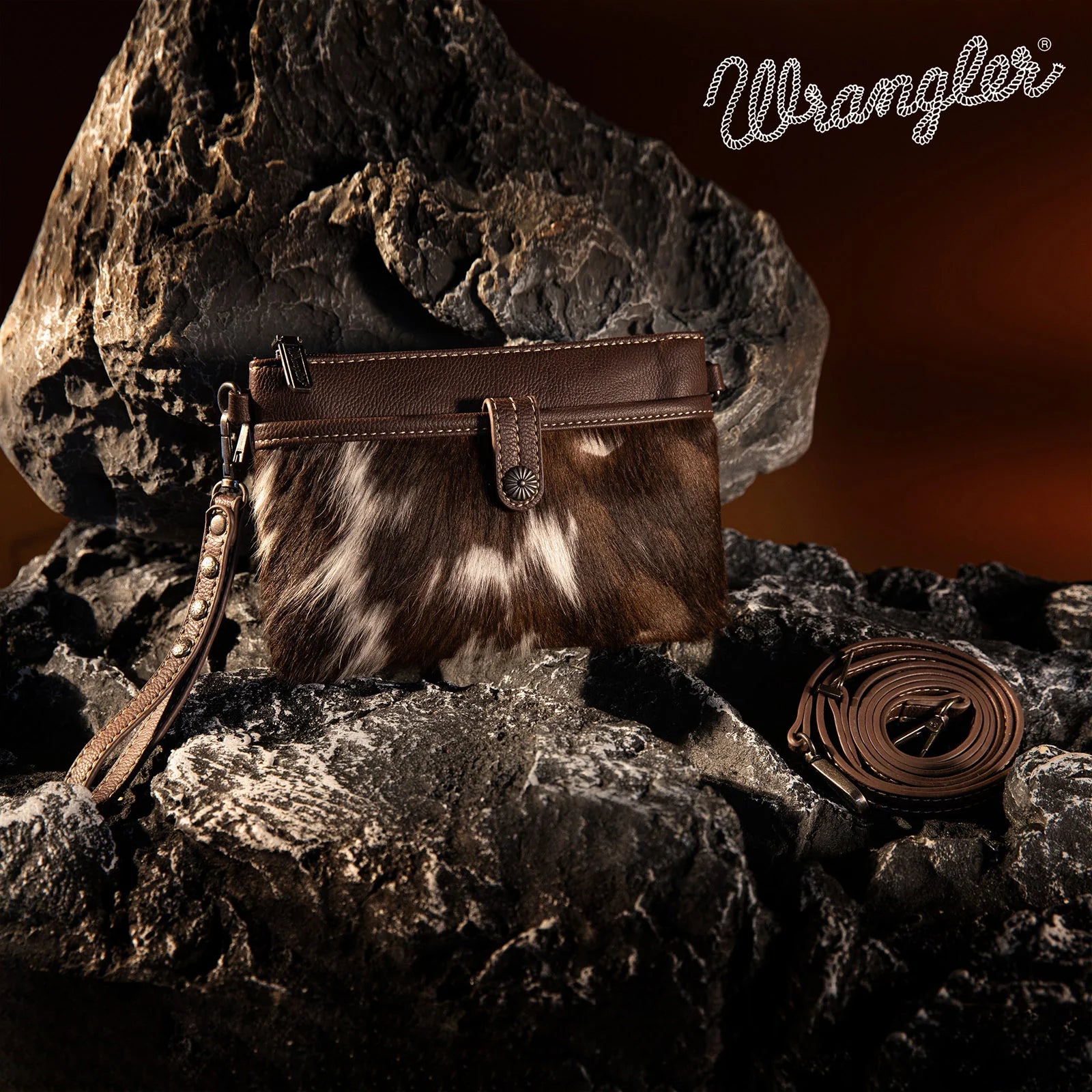 Wrangler Hair-On Cowhide Collection Crossbody