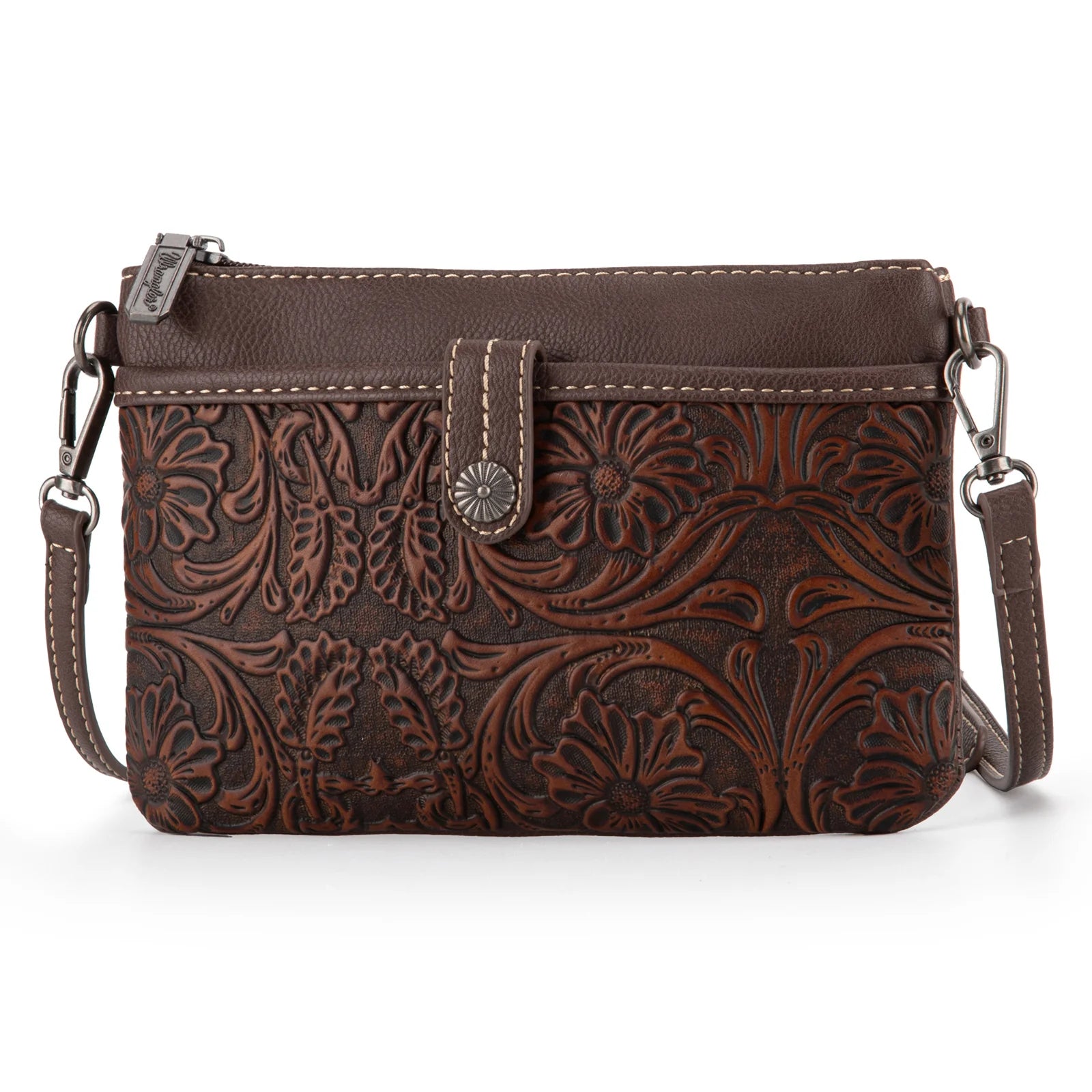 Wrangler Vintage Floral Tooled Collection Crossbody