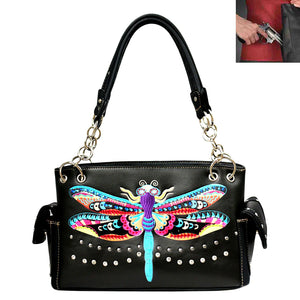 Dragon Fly Embroidery Shoulder Bag