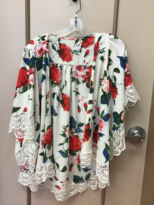 Floral Cover Up With Lace