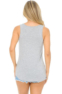 THE ONLY MEN I TRUST... JACK JIN  JOSE PRINTED TANK TOP, COUNTRY GIRL TOP/COUNTRY MUSIC WOMEN'S FASHION