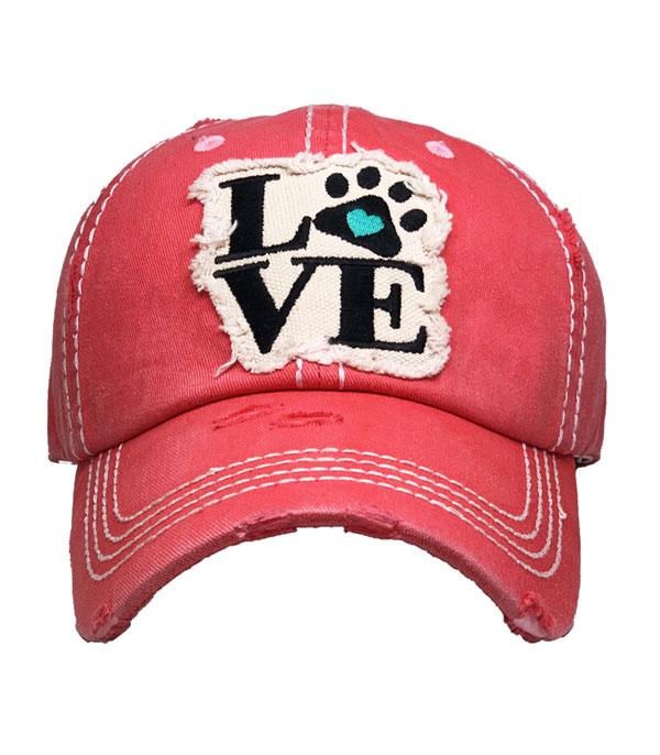 Paw Love Vintage Ballcap