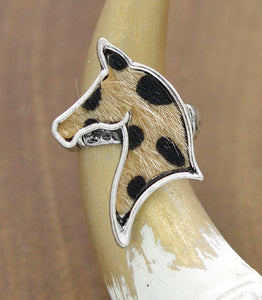 Horse Head Animal Faux Hide Horse Ring