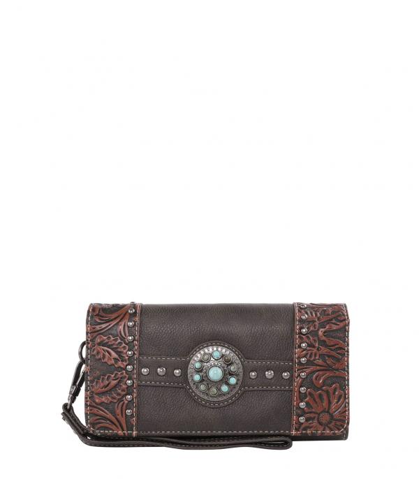 Montana West Concho Collection Clutch/Crossbody