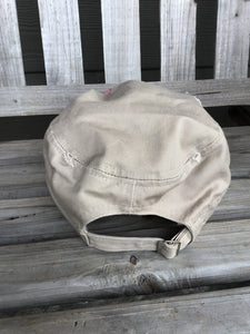Dragonfly fuchsia tan chocolate brown cadet hat adjustable