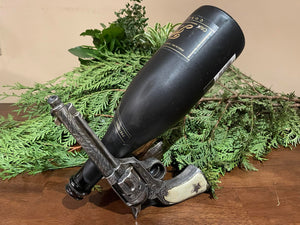 Rustic Double Colt Revolver Gun Wine Bottle Holder