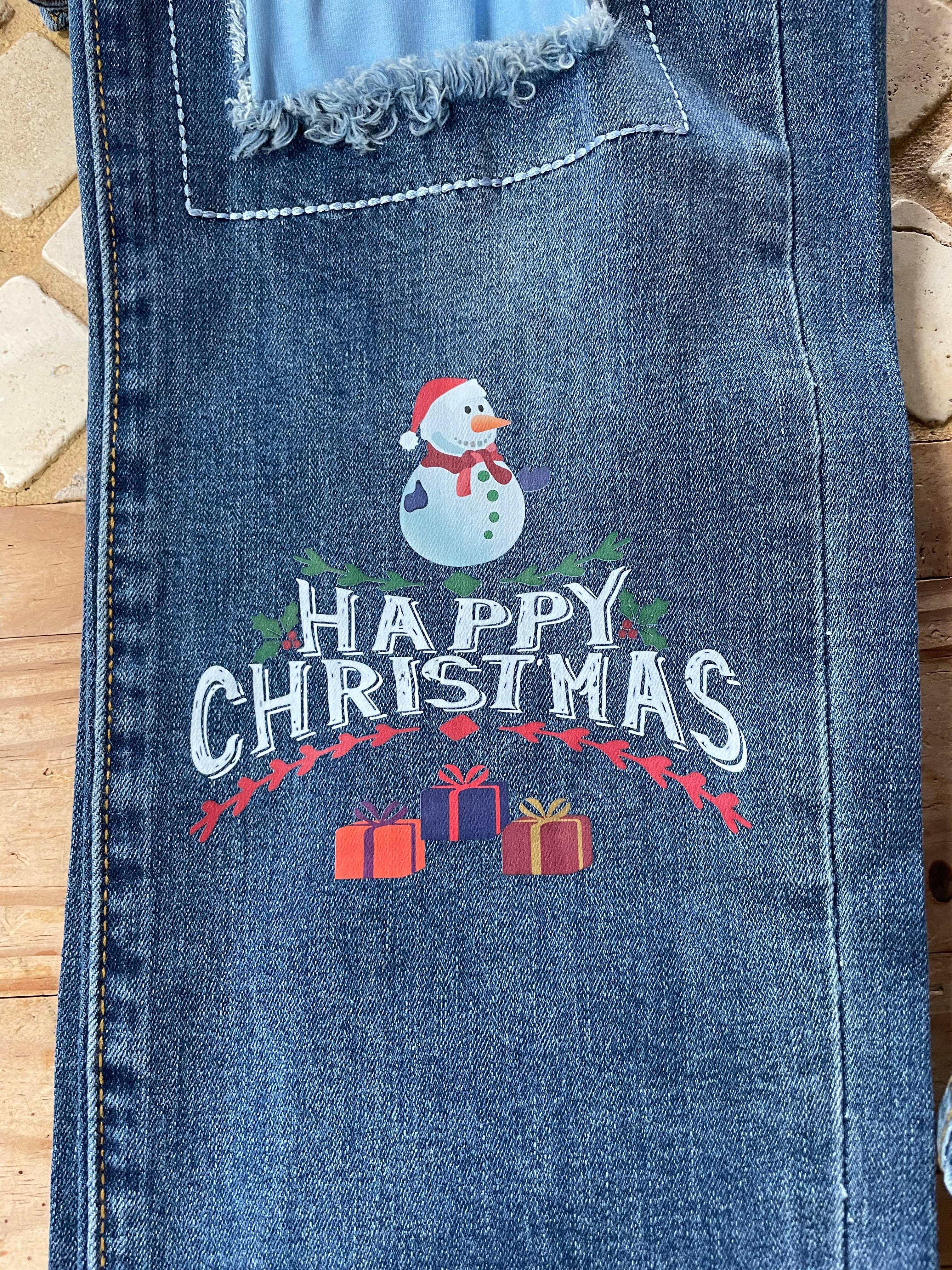 Snowman Jeans Christmas Patch work Jeans Different styles