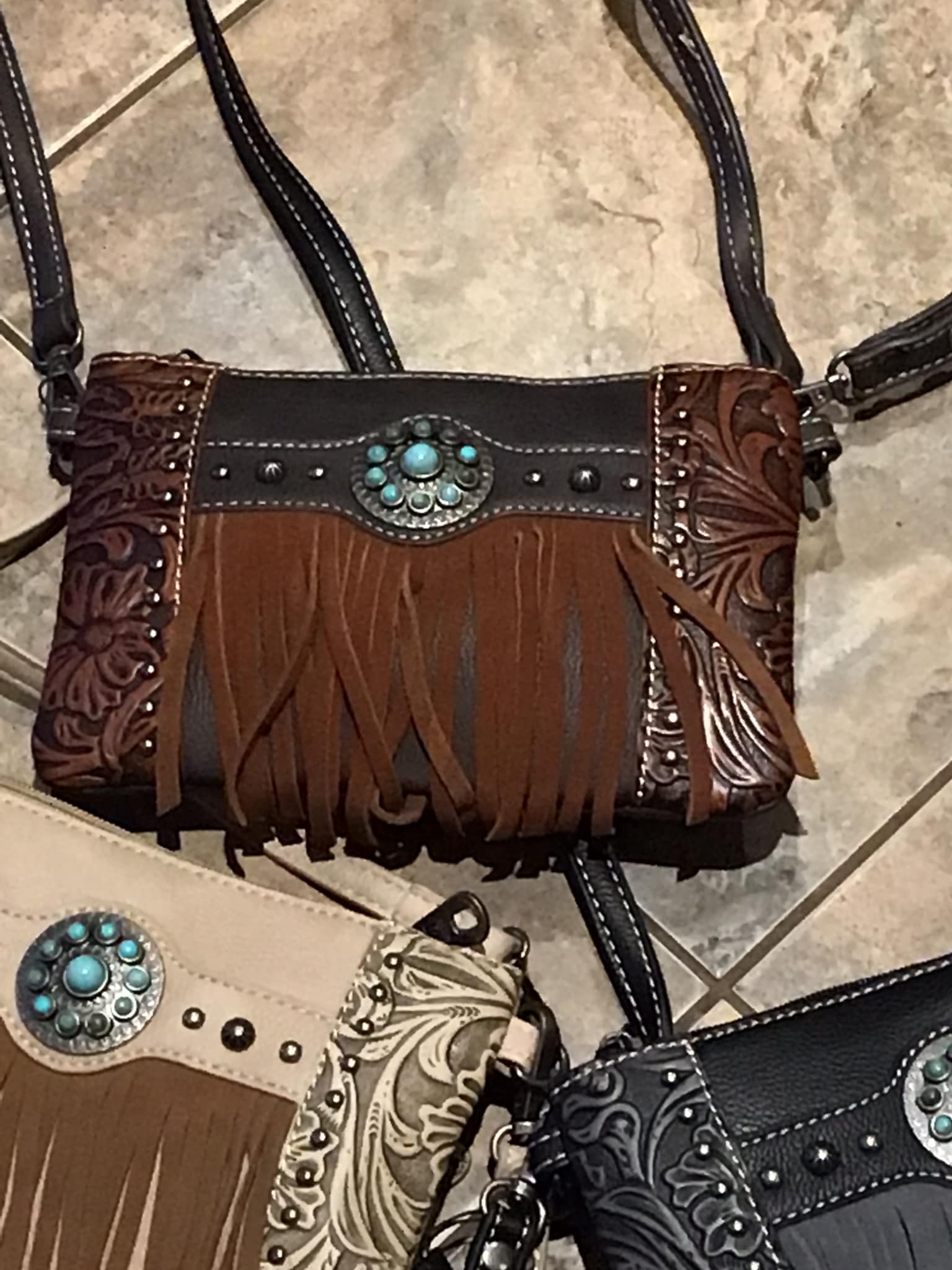 Montana West Concho Collection Clutch/Crossbody
