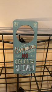Bathroom Door Hangers Bathroom No couples allowed