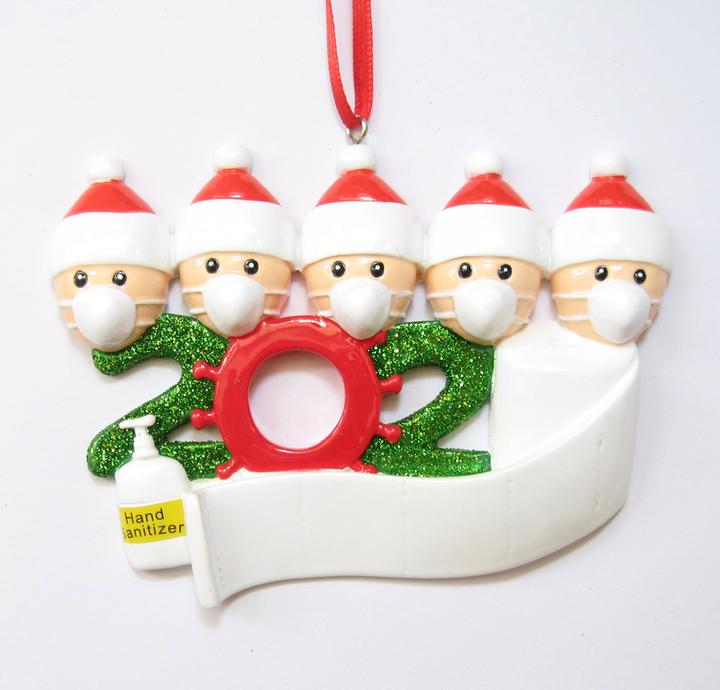 Customizable Quarantine Family Christmas Ornament