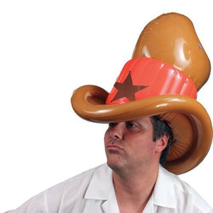 Inflatable cowboy hat