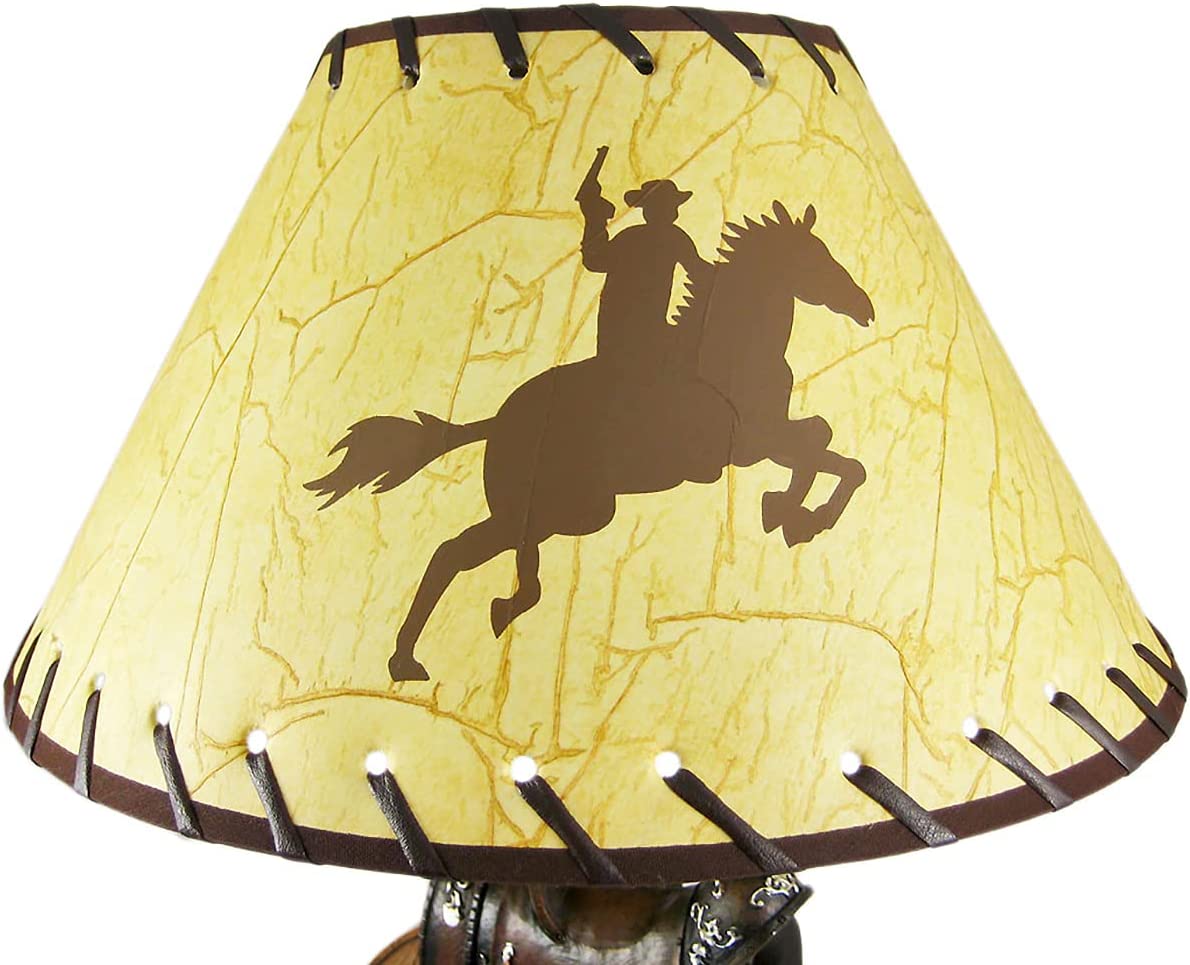 Lamp western saddle, boots and horseshoes