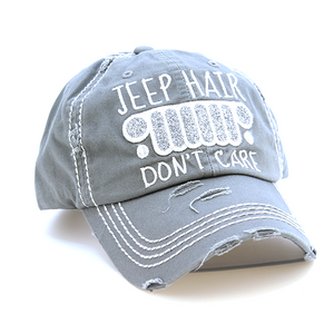 Jeep hair vintage hat adjustable size 100% cotton distressed