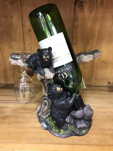 Wine bottle holder Bear home decor