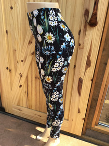Womens best leggings BUTTERY SOFT LEGGINGS One Size daffodil flower Print