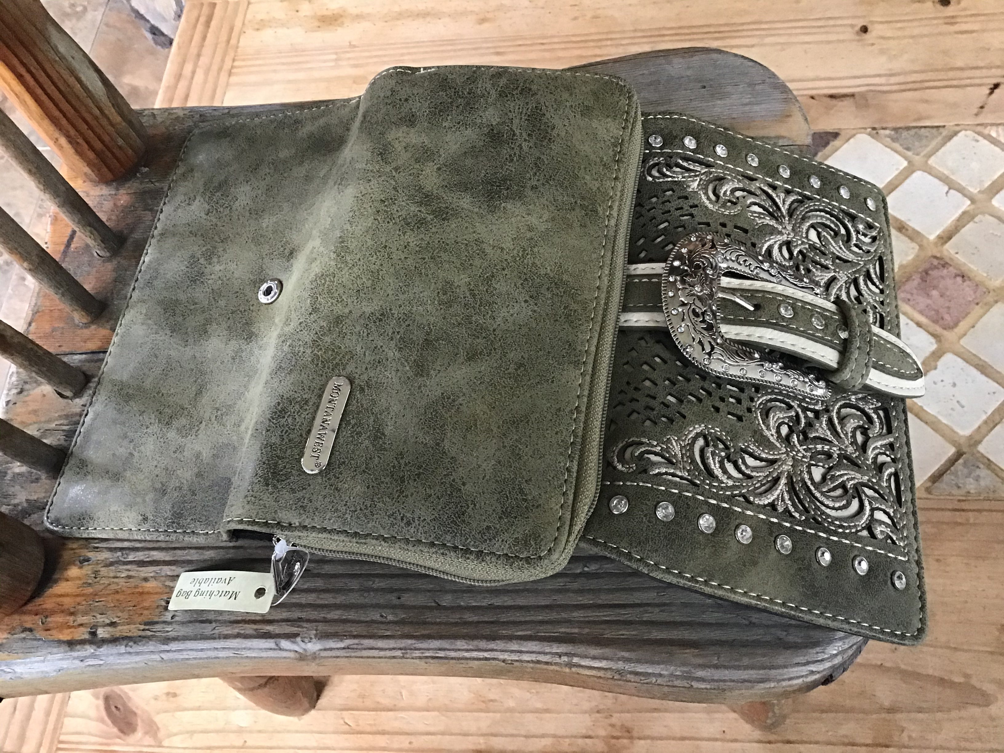 Sage Green Montana West Wallet Accented Secretary Style Organized Wallet
