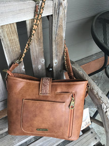 Western Handbag Buckle Collection  Shoulder/Crossbody Black Or Brown