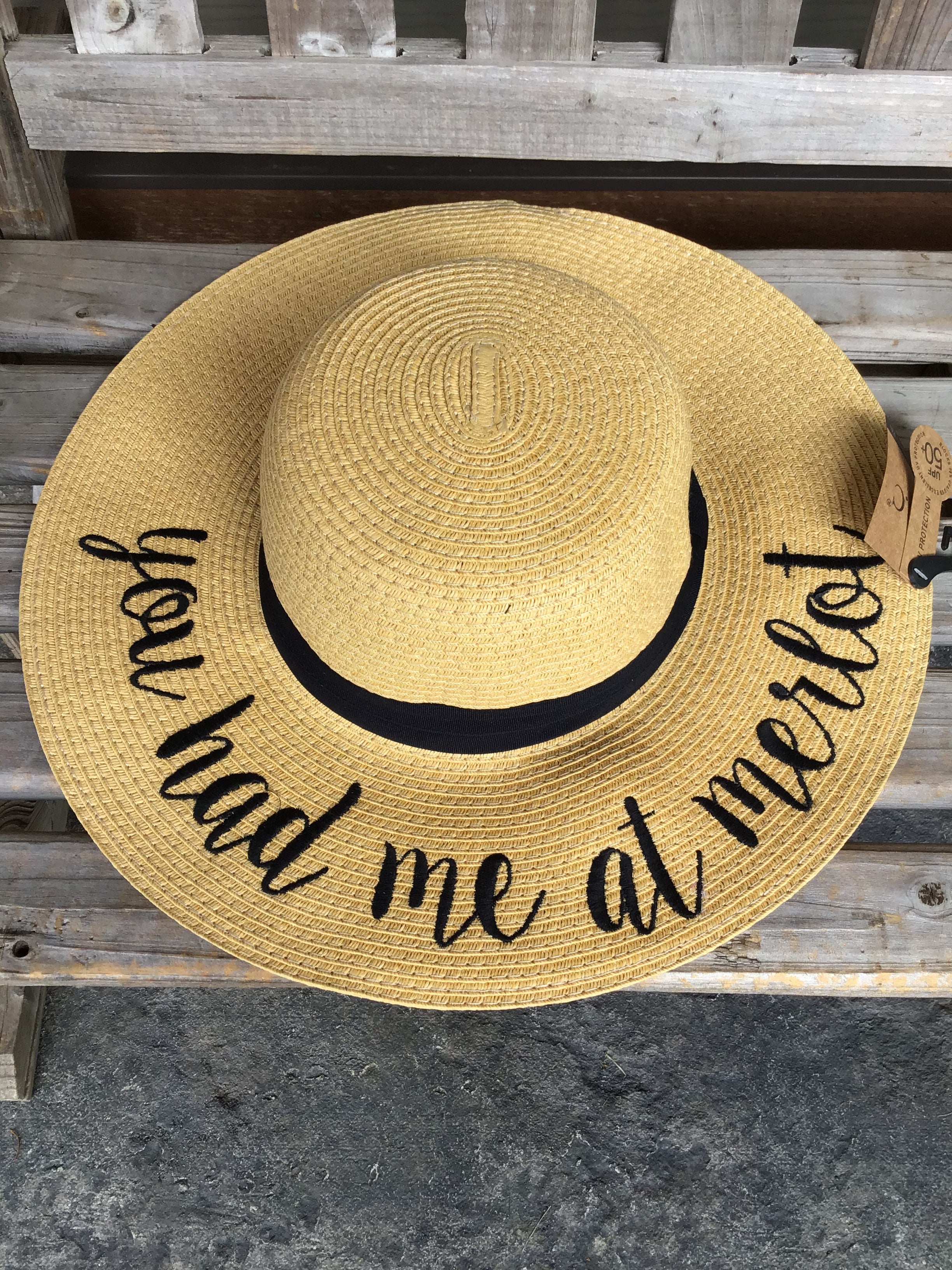 SUN HAT - You had me at merlot