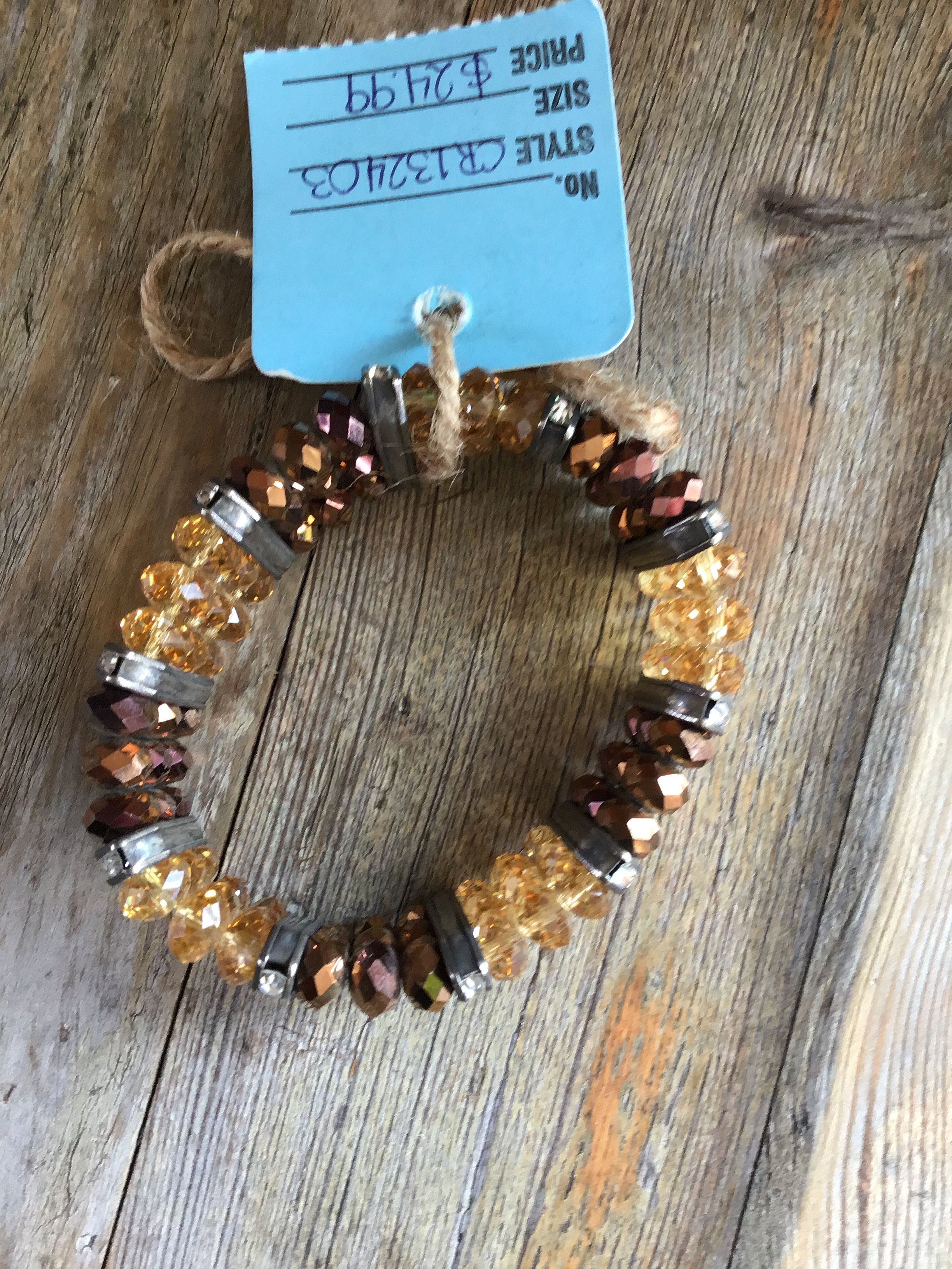Topaz Crystal Stretch Bracelet