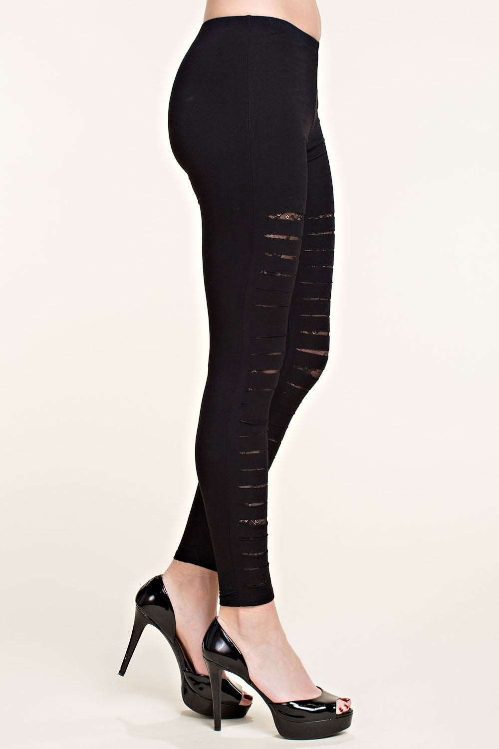 Super comfy Legging with Laser Cut with Lace Details