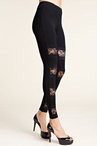Gorgeous Ladies Black Lace Leggings
