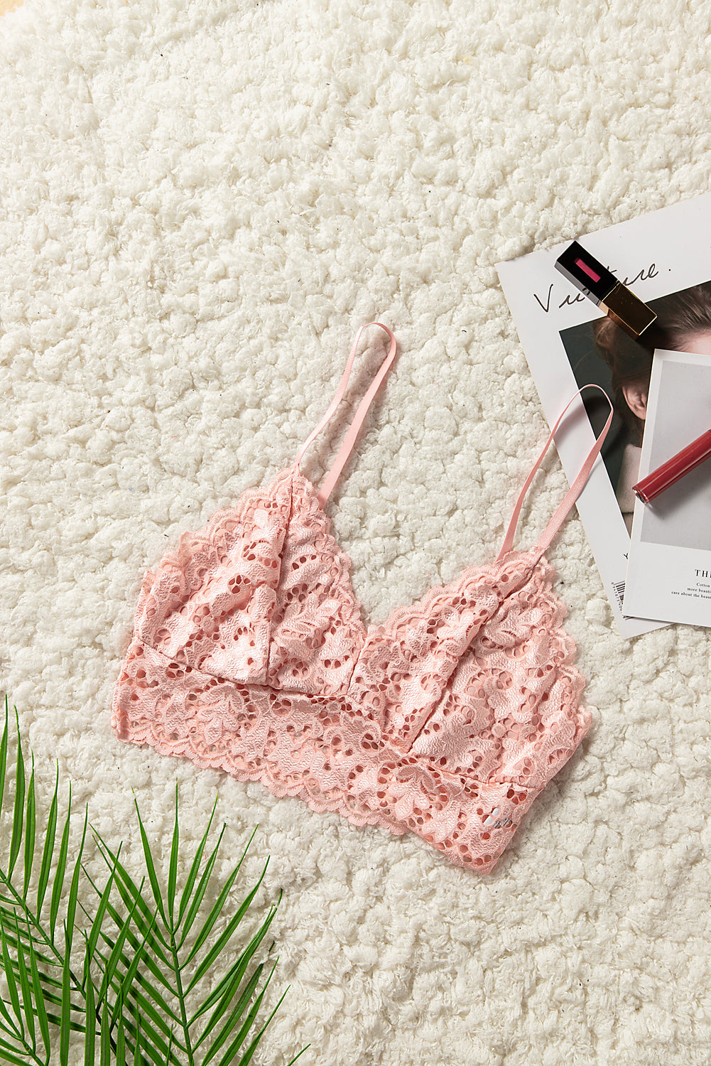 Crochet bralette crop top with lining