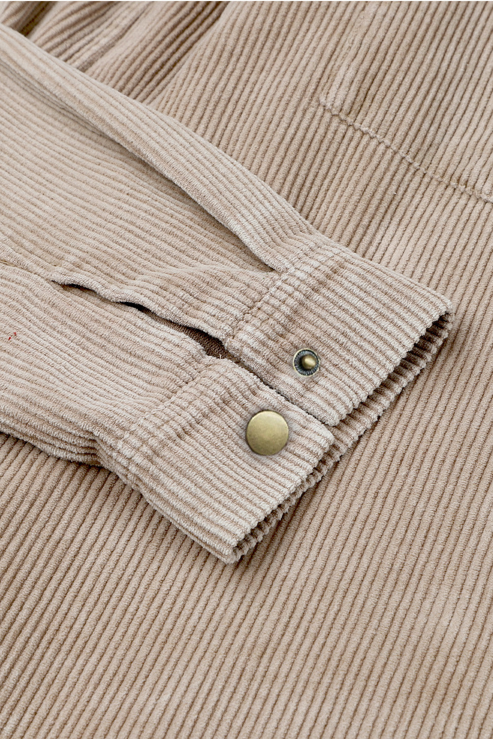 A Must Have Color Block Shacket Corduroy Hooded Jacket