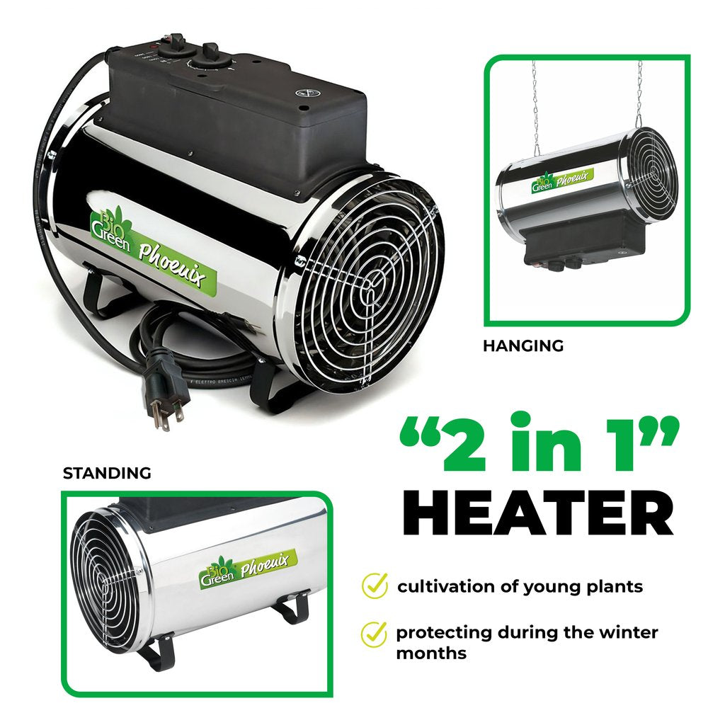 2-in-1 Phoenix Greenhouse Heater & Cooler 2800 W / 9554 BTUs
