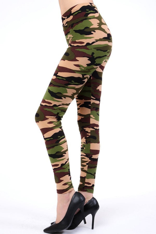 Womens best leggings Camo BUTTERY SOFT LEGGINGS One Size Camouflage Print