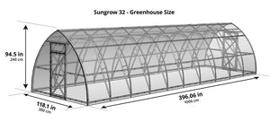 Sungrow  32  Compact  Heavy Duty Greenhouse Compact Size:  Size: 10' × 32' × 8' ' 🌹🌹🌹🌹