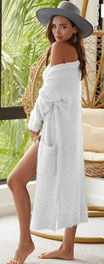 Soft Cardigan TEXTURED SWEATER OPEN FRONT LONG CARDIGAN