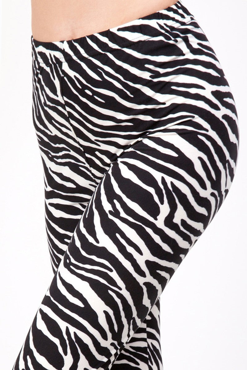 Zebra Womens best leggings BUTTERY SOFT LEGGINGS One Size Print Zebra print