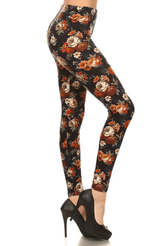 Women’s best leggings BUTTERY SOFT LEGGINGS One Size  Print Natural flower print