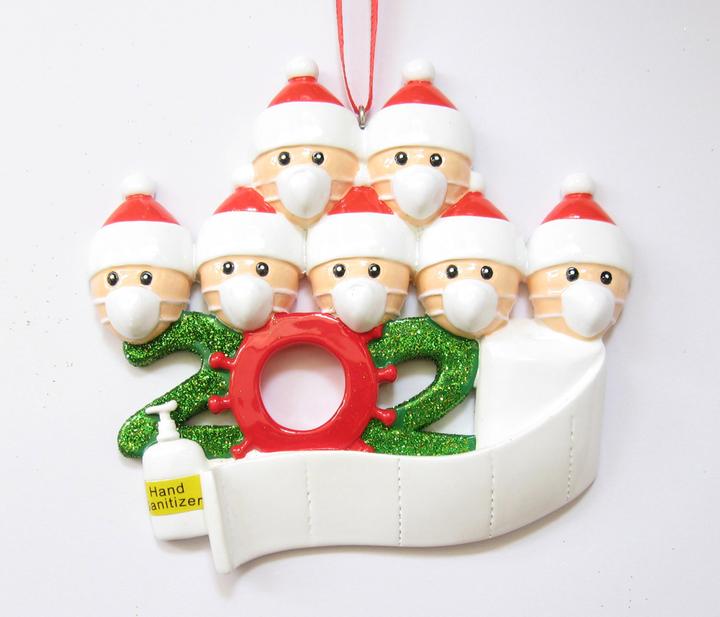 Customizable Quarantine Family Christmas Ornament