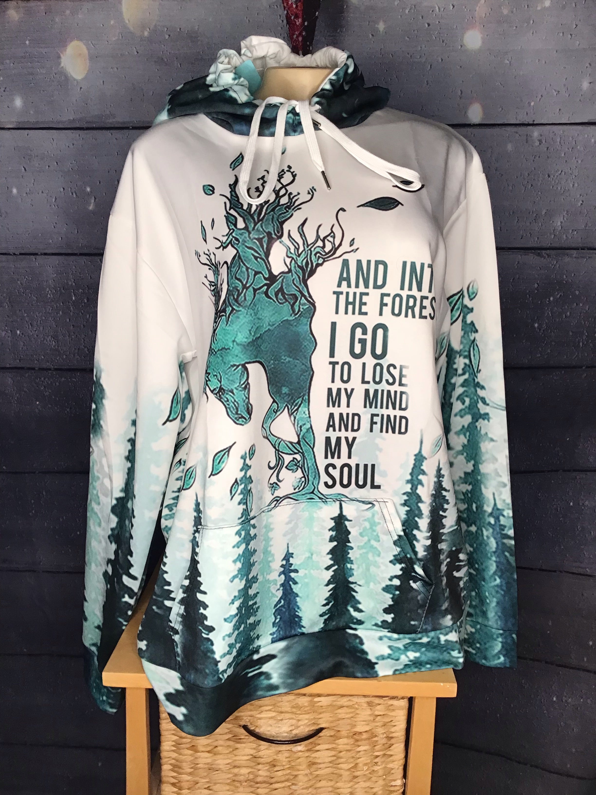 And into the forest I go to lose mine mind and find my soul thin Horse Hoodie