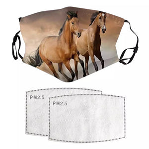 Horse Face Mask Washable Reusable Trendy Mouth Face