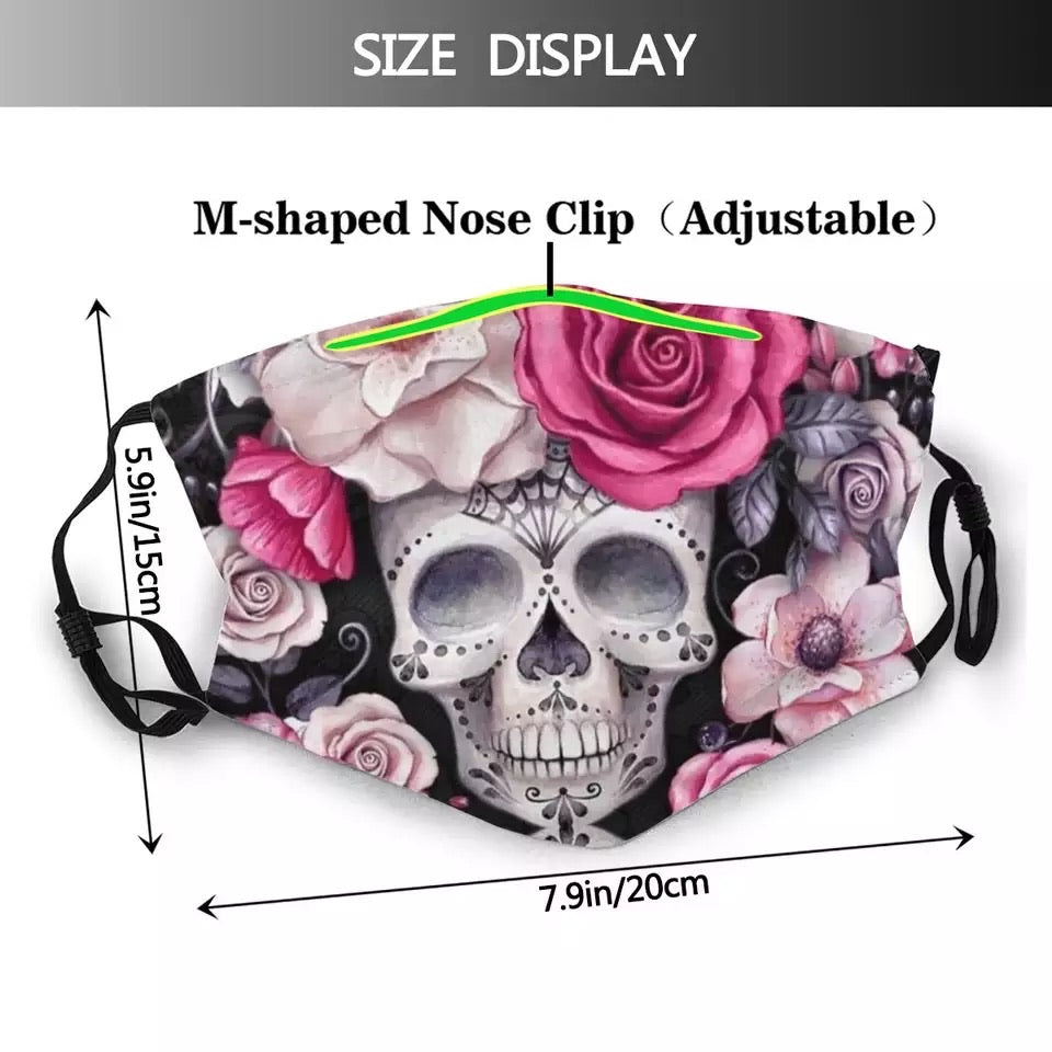 Sugar Skull Face Mask Purple pinks so nice