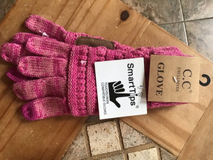 Gloves for touchscreen Exclusives C.C Cable Smart Tip gloves