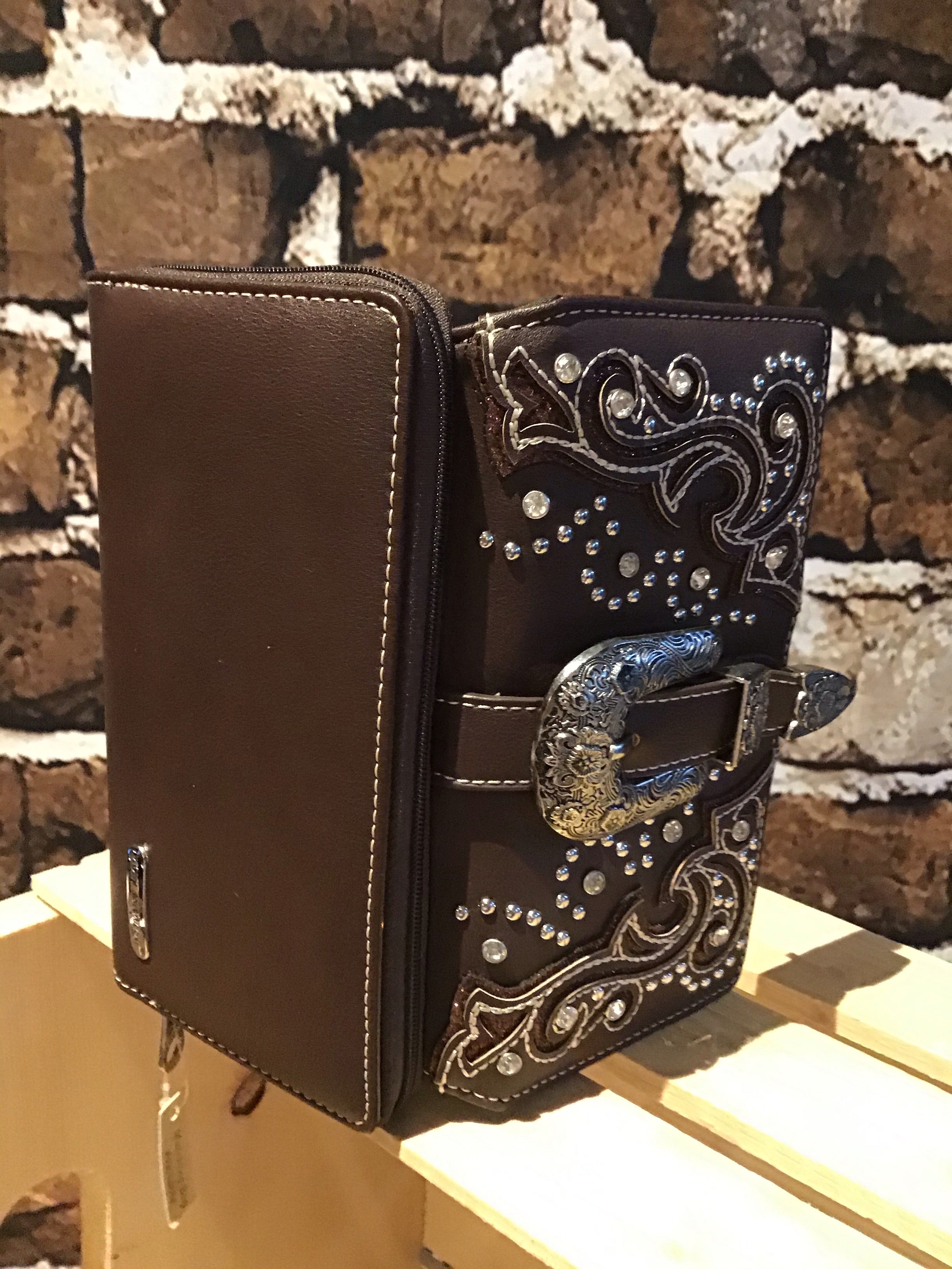 Chocolate brown Montana West Wallet Accented Secretary Style Organized Wallet