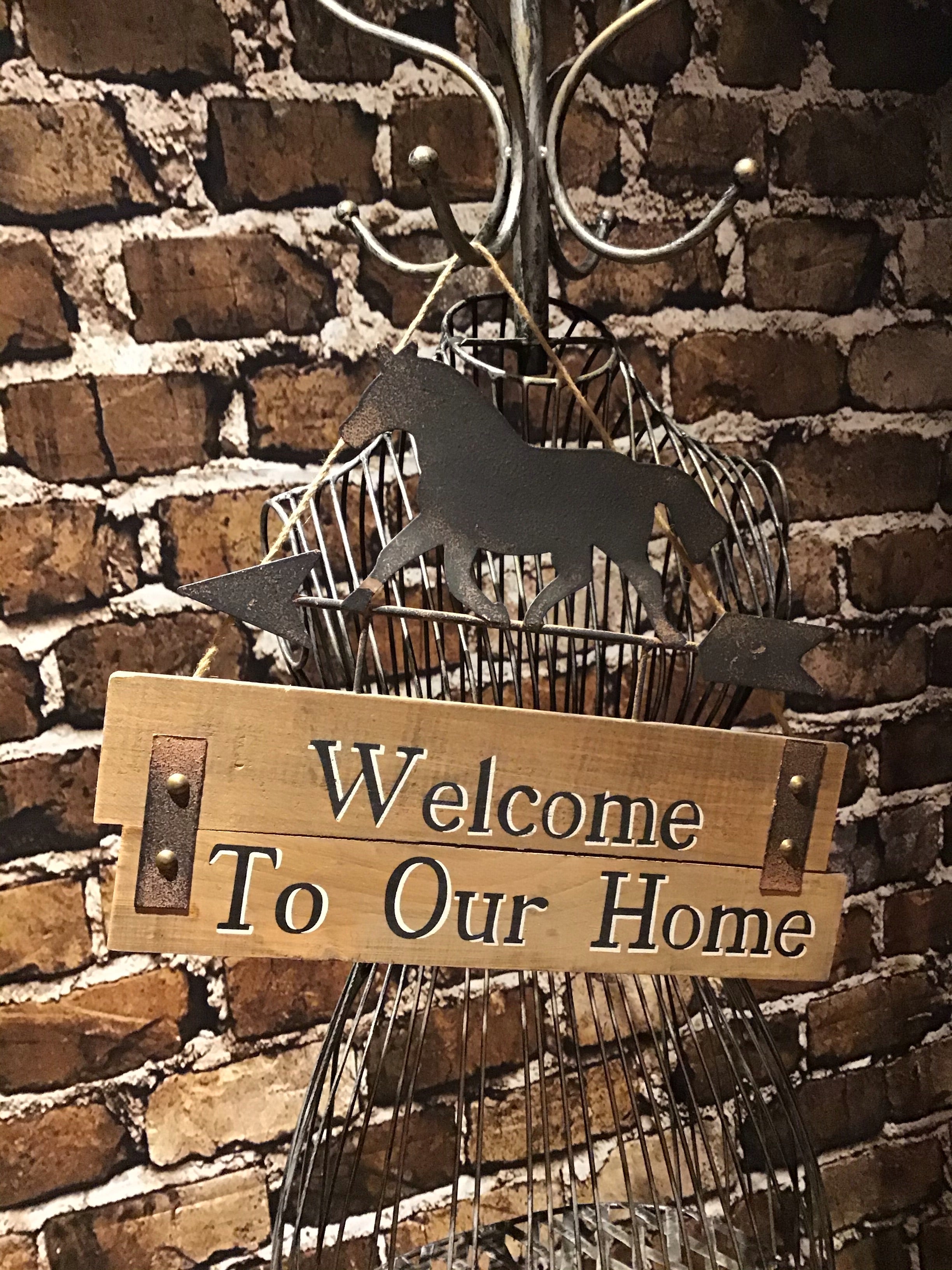 Welcome to our home horse welcome sign