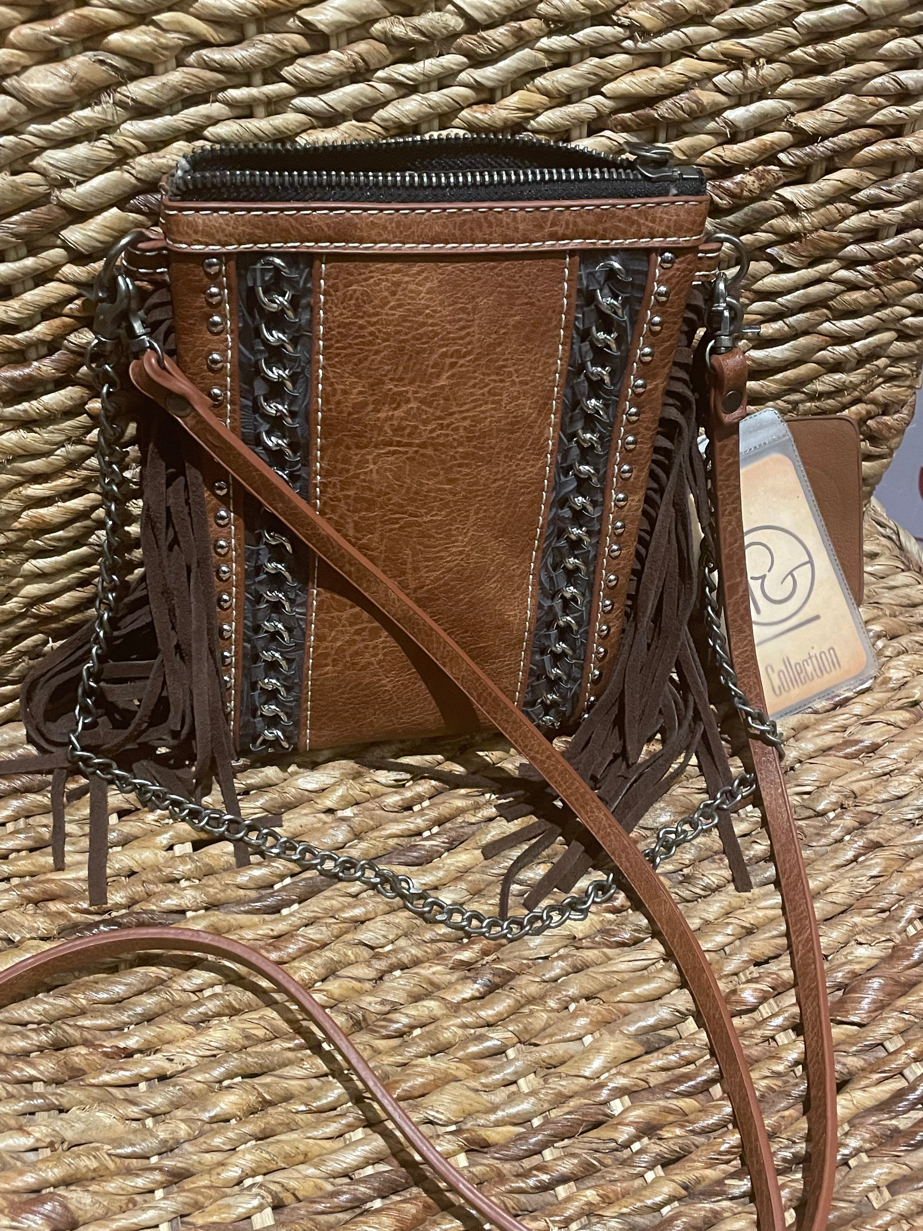 Handbag With Shoulder Strap, Tassel and Chain